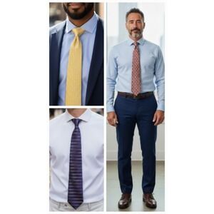 3 Bright Classic Statement Tommy Hilfiger Men's Neck Tie 100% Silk USA Made